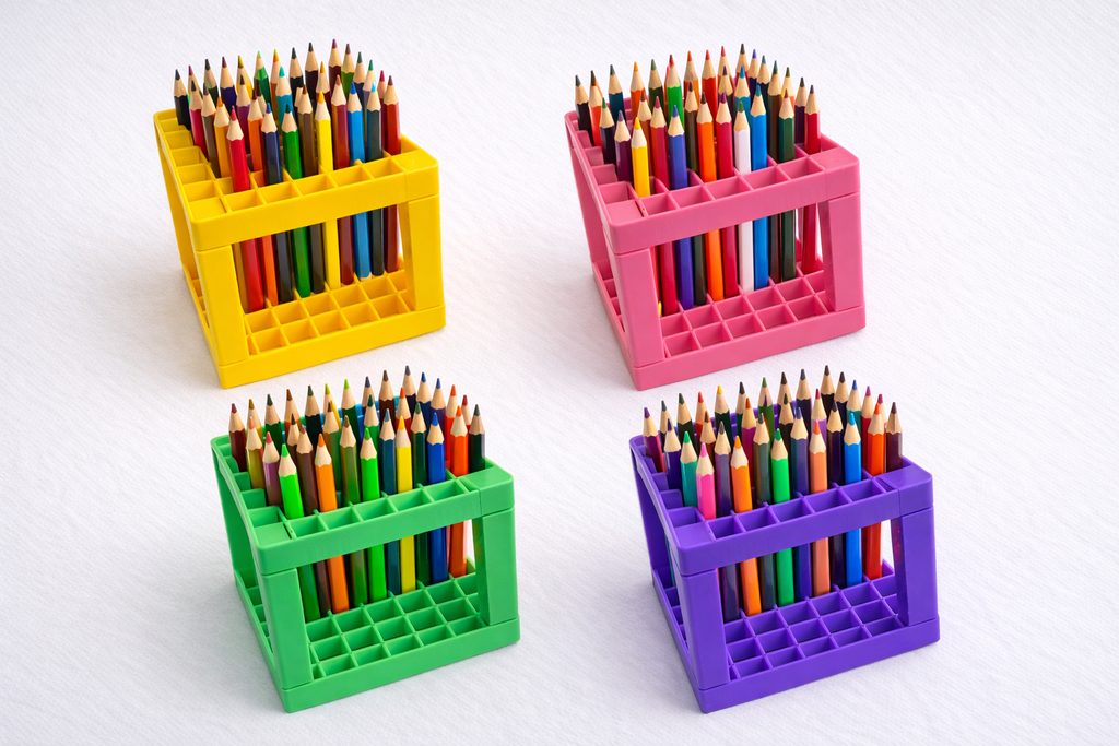 3D Printed Pencil Pen Brush Holder Stand | Desk Organiser | 100mm x 80mm