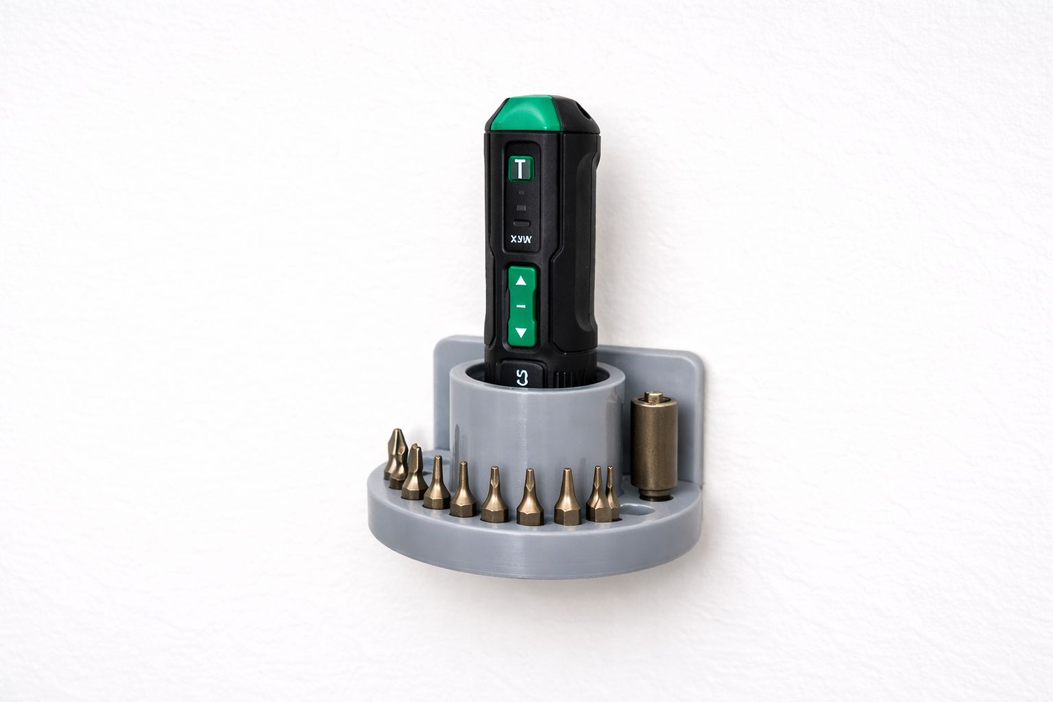 Electric Screwdriver Wall Mount Holder | Multi-Colour | Bit Storage Organiser