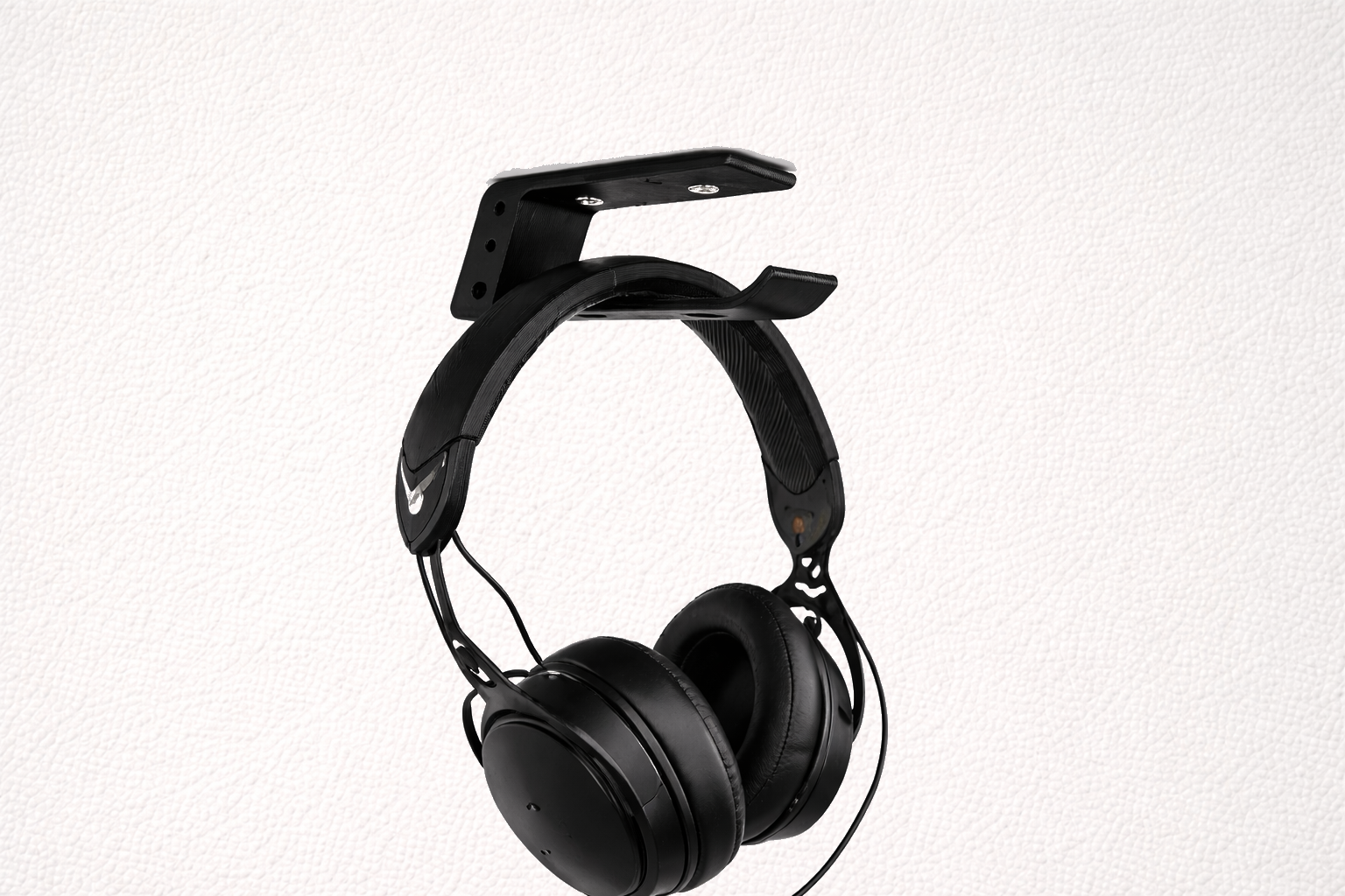 Under Desk Headphone Holder – Screw Mounted, Hidden Storage Design