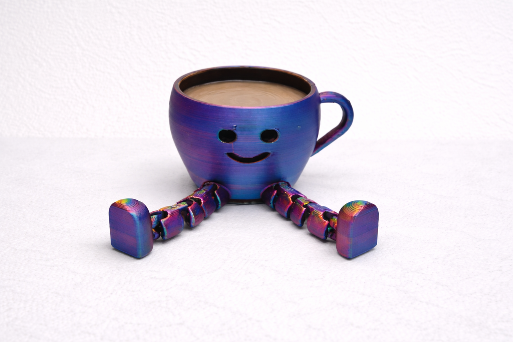 Articulated Cute Coffee Cup Buddy - 50 x 60 x 30mm