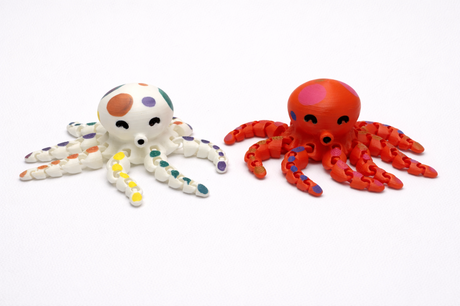 Articulated Octopus Figure – Handmade 3D Printed Poseable Creature