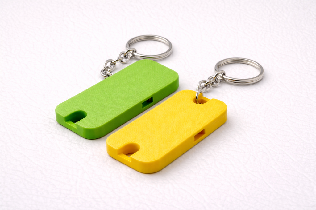 Flat Pocket Whistle Keychain - 20 x 45 x 3mm