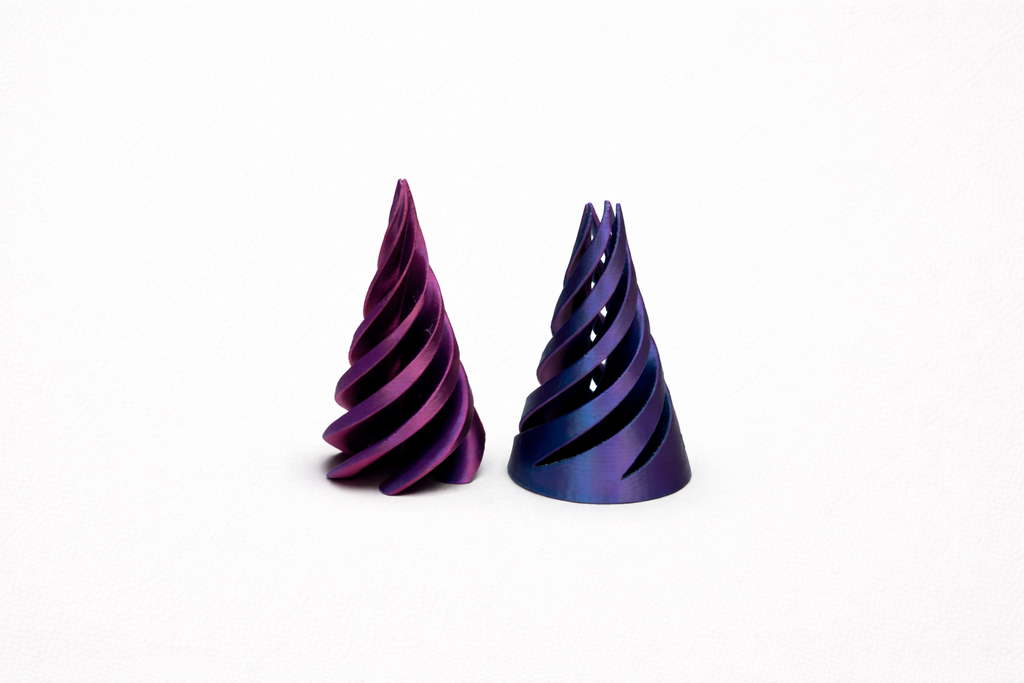 Spiral Cone Ornament – Custom 3D Printed & Handmade
