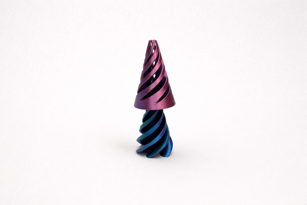 Spiral Cone Ornament – Custom 3D Printed & Handmade