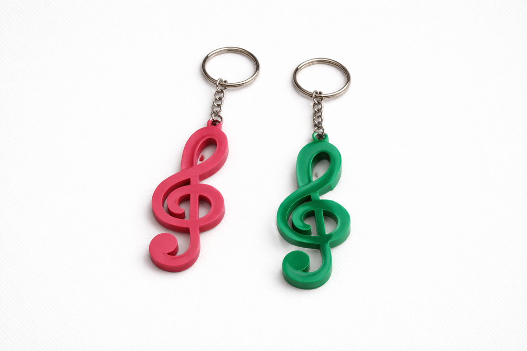 Treble Clef Keychain – Custom 3D Printed & Handmade