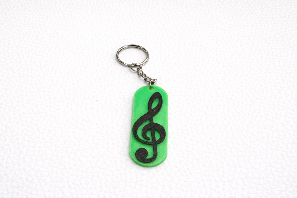 Treble Clef Keychain – Custom 3D Printed & Handmade