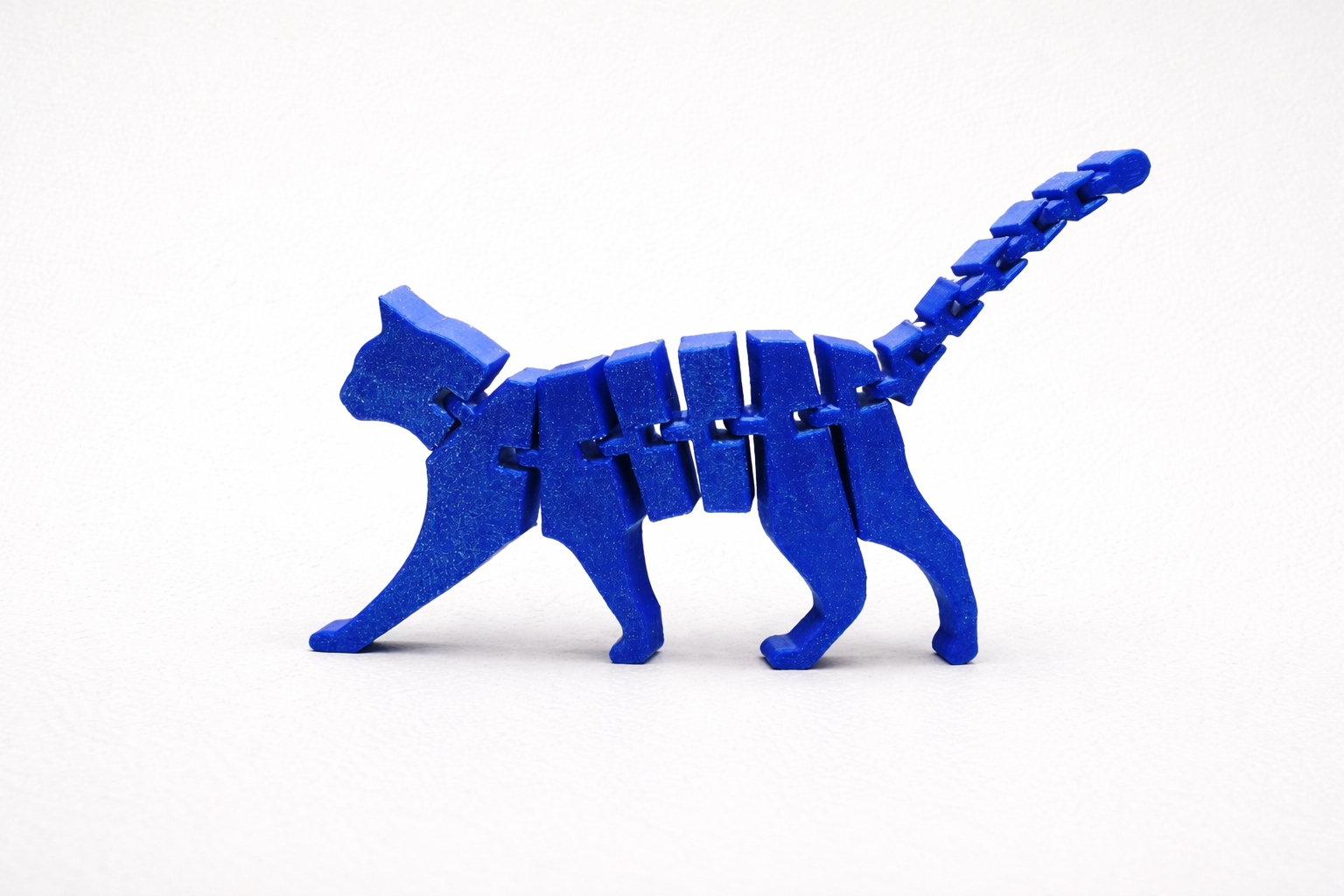 Flexi Articulated Cat 3D Printed Figure Fully Customisable