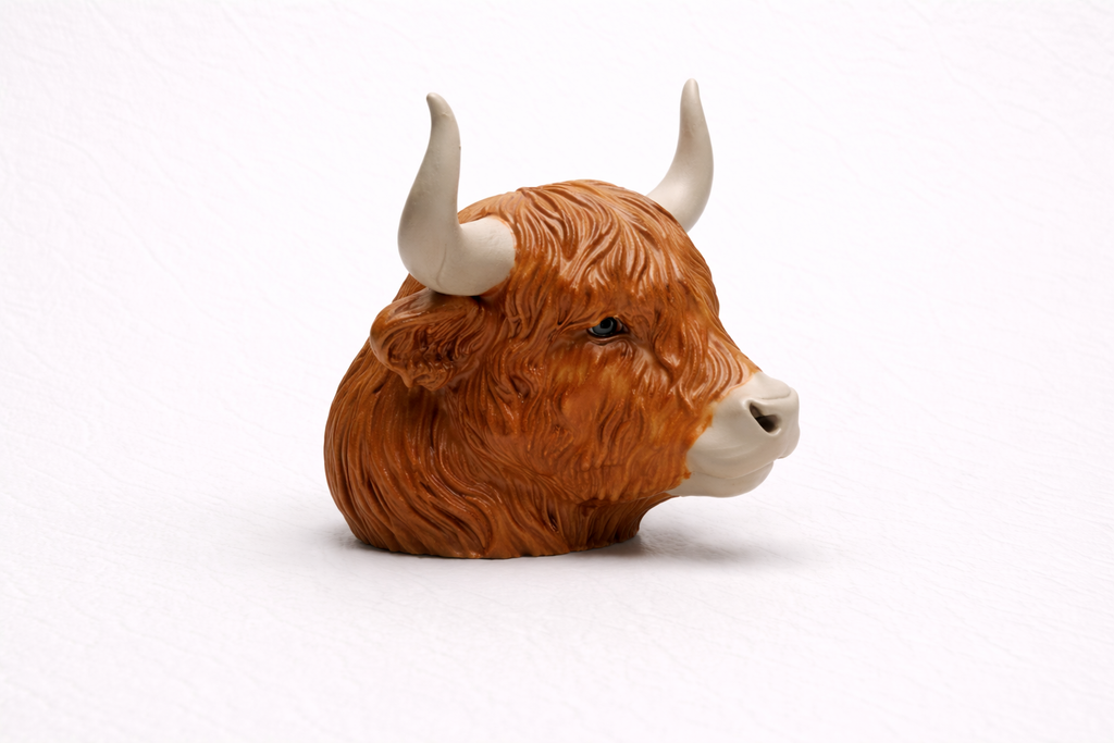 Custom Highland Cow Bust – Personalised Handmade Sculpture