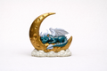 Sleeping Dragon on Moon – Handmade Fantasy Display Sculpture