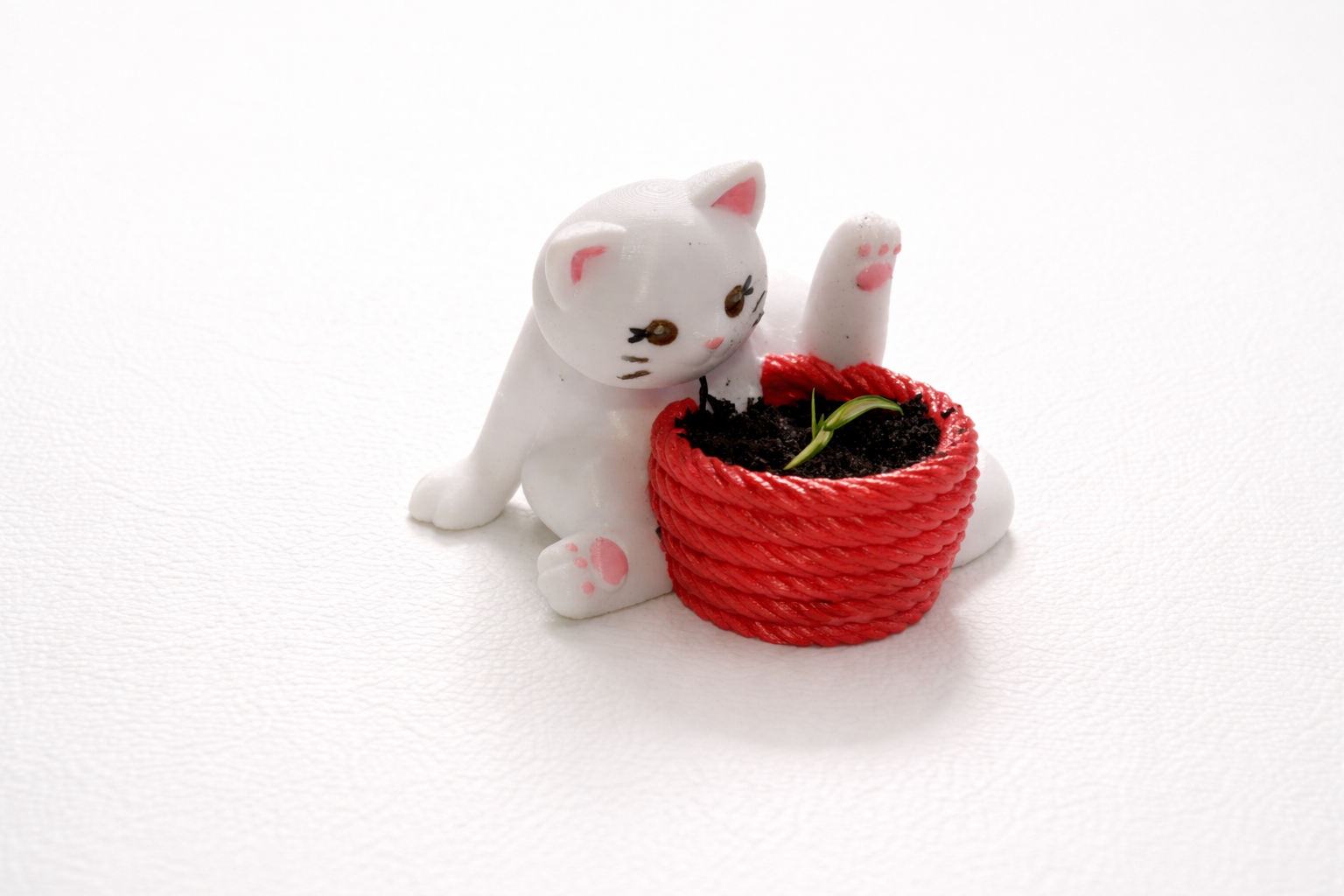 Cute Cat Planter – Handmade 3D Printed Plant Pot