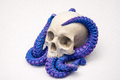Hand Painted Octopus Skull Sculpture