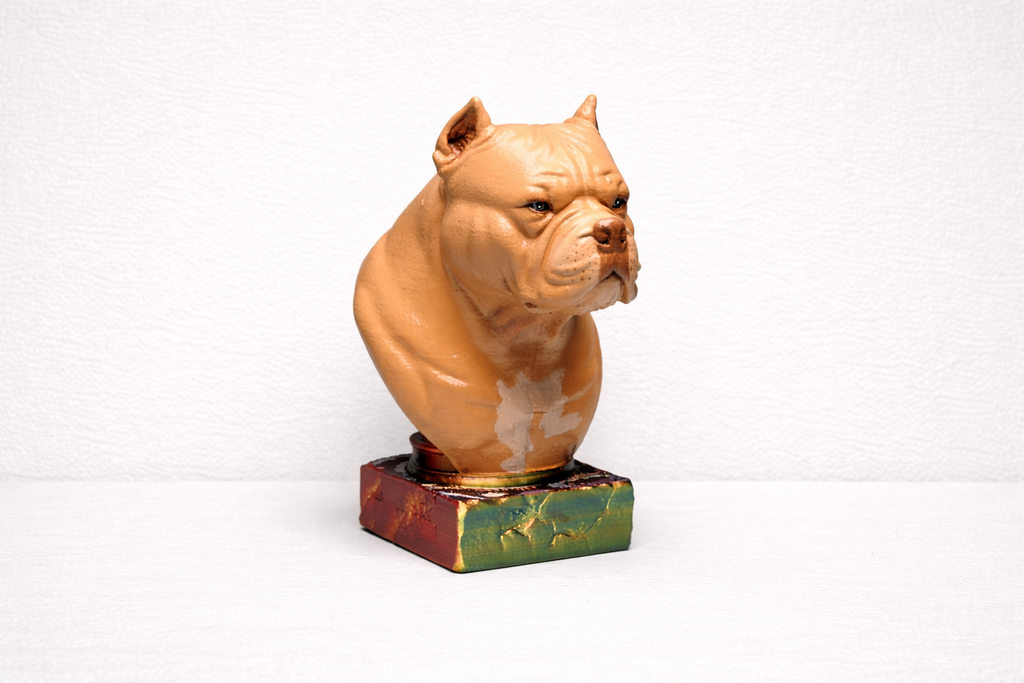 Custom American Bully Bust – Personalised Handmade Sculpture - 50 x 90mm