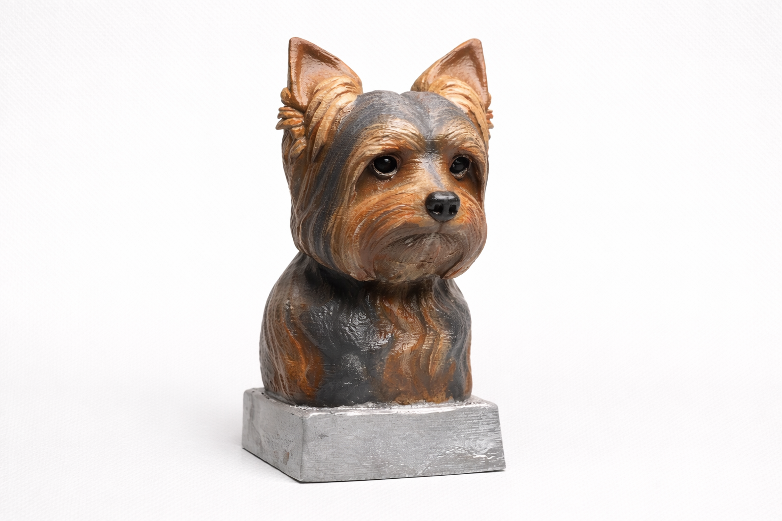 Custom Yorkshire Terrier Bust – Personalised Handmade Sculpture - 80 x 100mm