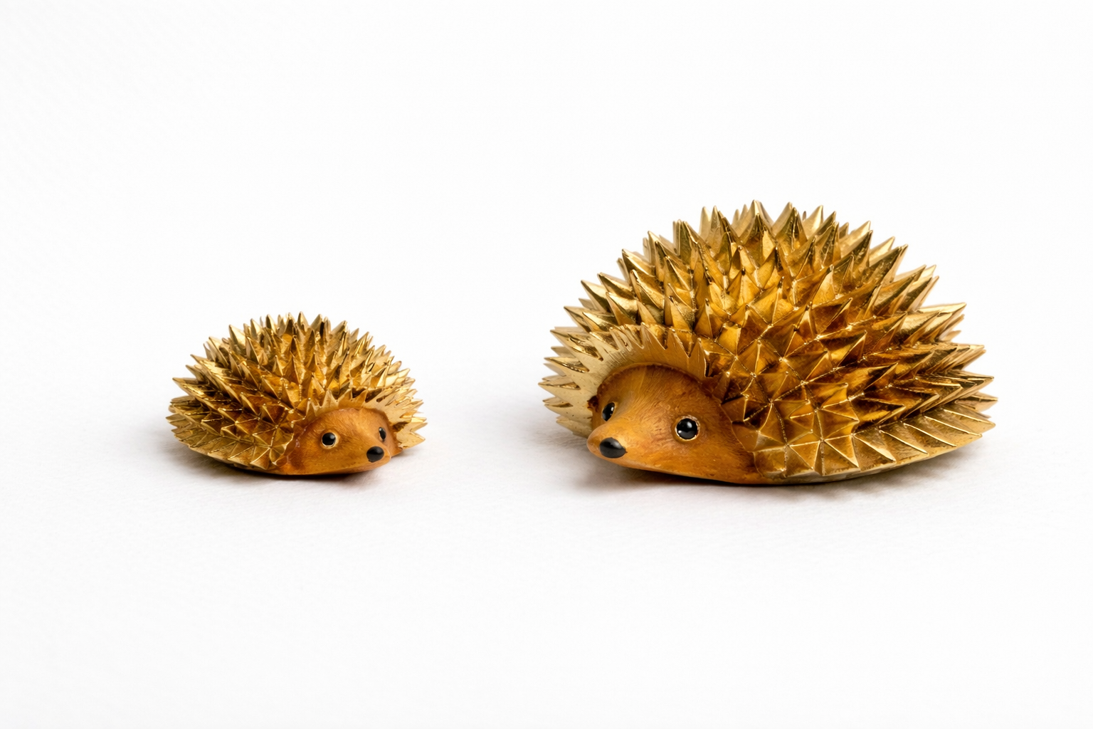 Hand-Painted Hedgehog Figurine (Sold in pair) – Decorative 3D Printed Display Model