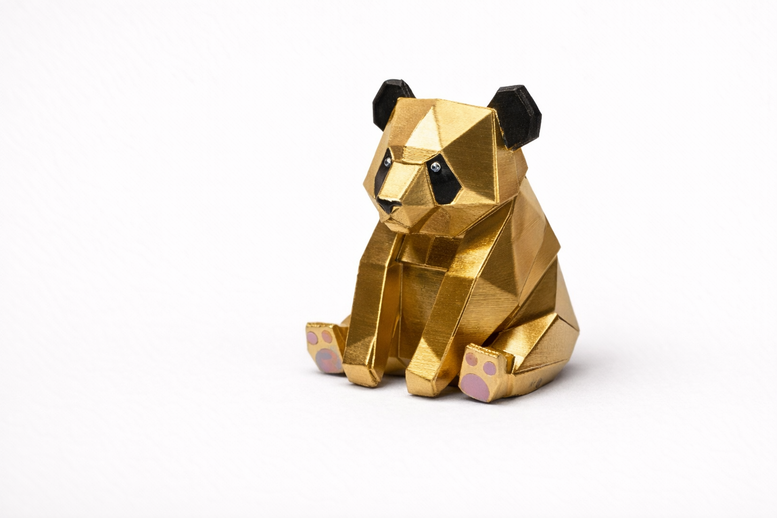 Handmade Origami Panda Bear Figurine