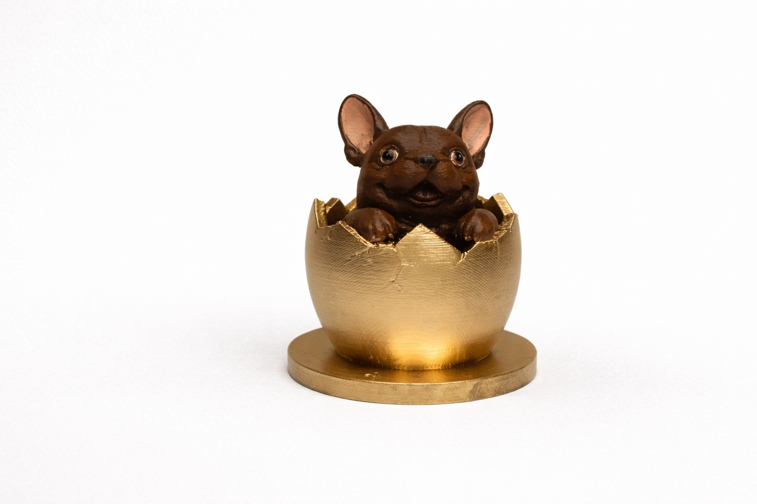 Easter Puppy Egg Figurine – Handmade Custom 3D Printed Puppy Hatch Decoration