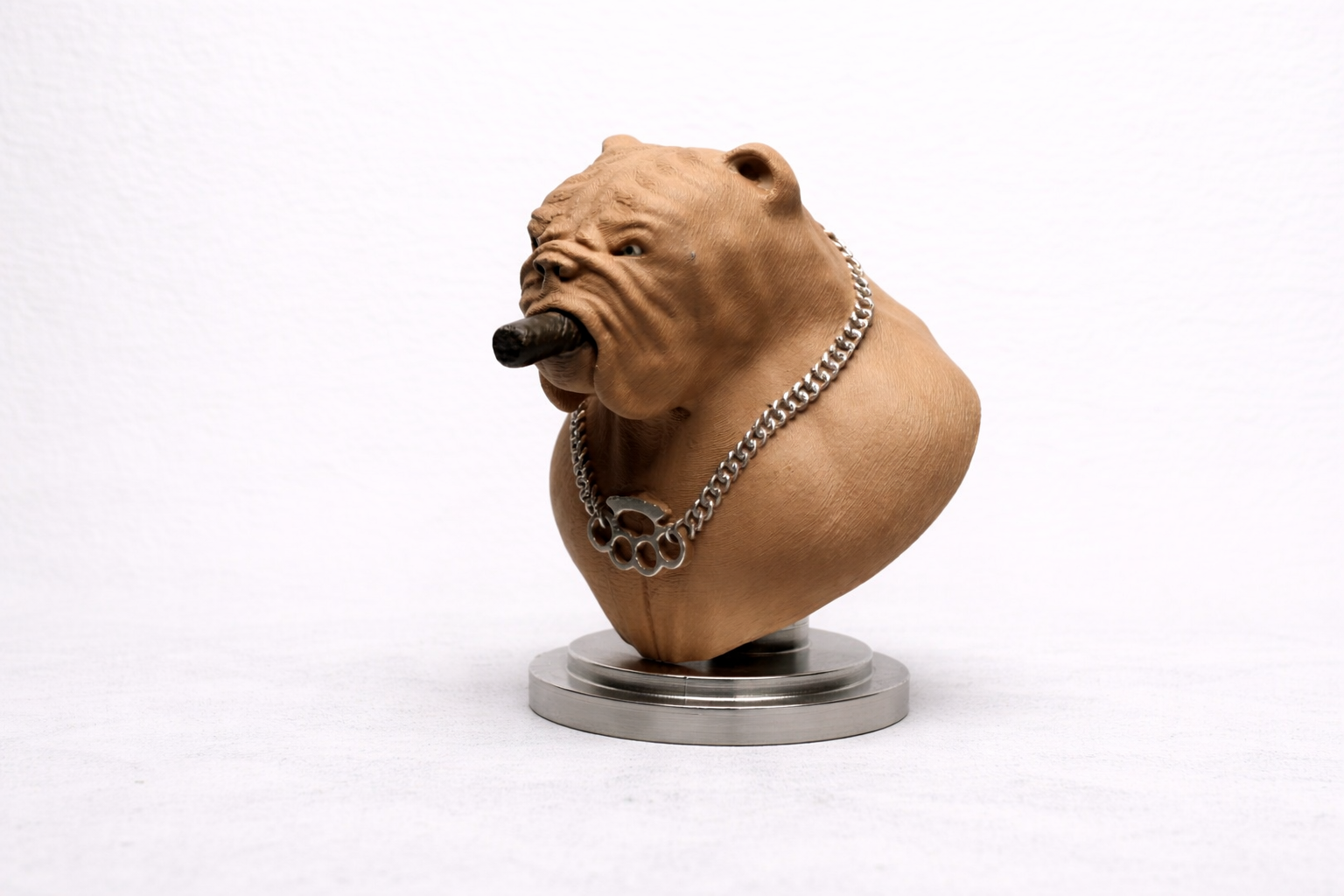 3D Printed Bulldog Bust – Statement Decorative Piece