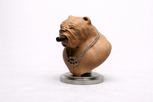 3D Printed Bulldog Bust – Statement Decorative Piece