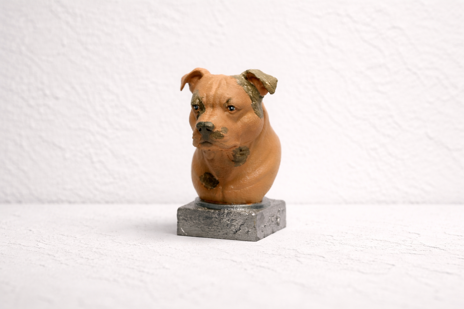 Custom Staffordshire Terrier Bust – Handmade 3D Printed Display Piece