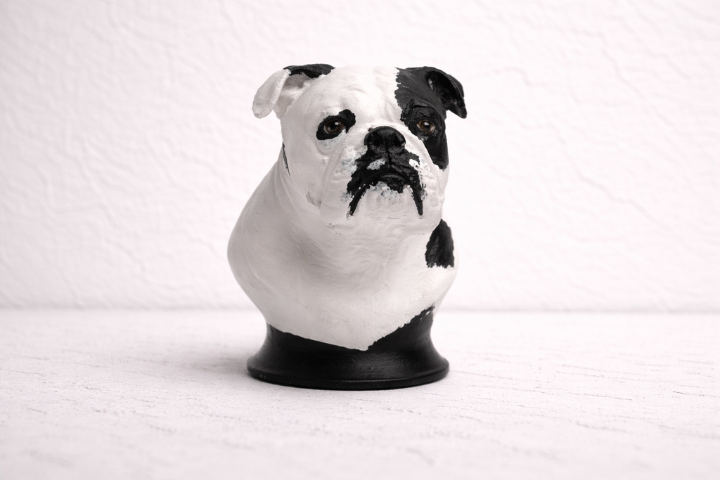 Custom Bulldog Bust – Handmade 3D Printed Display Piece
