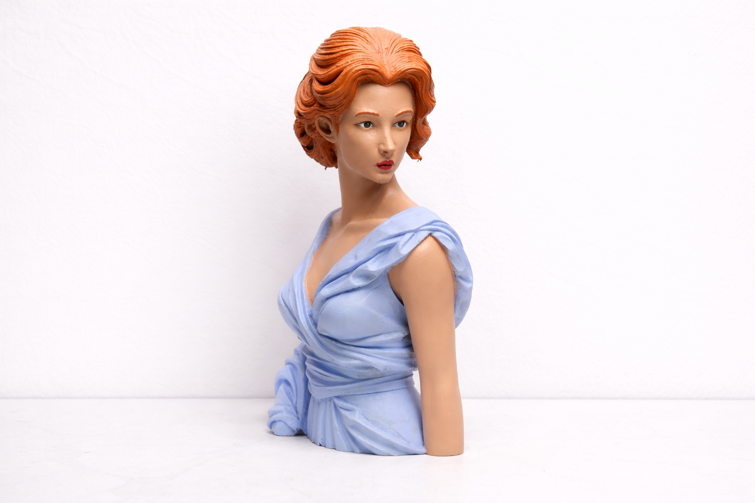 Elegant Female Bust Sculpture – Custom 3D Printed Display Piece