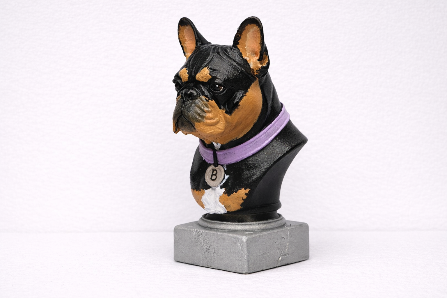 Custom French Bulldog Bust – Personalised 3D Printed Sculpture