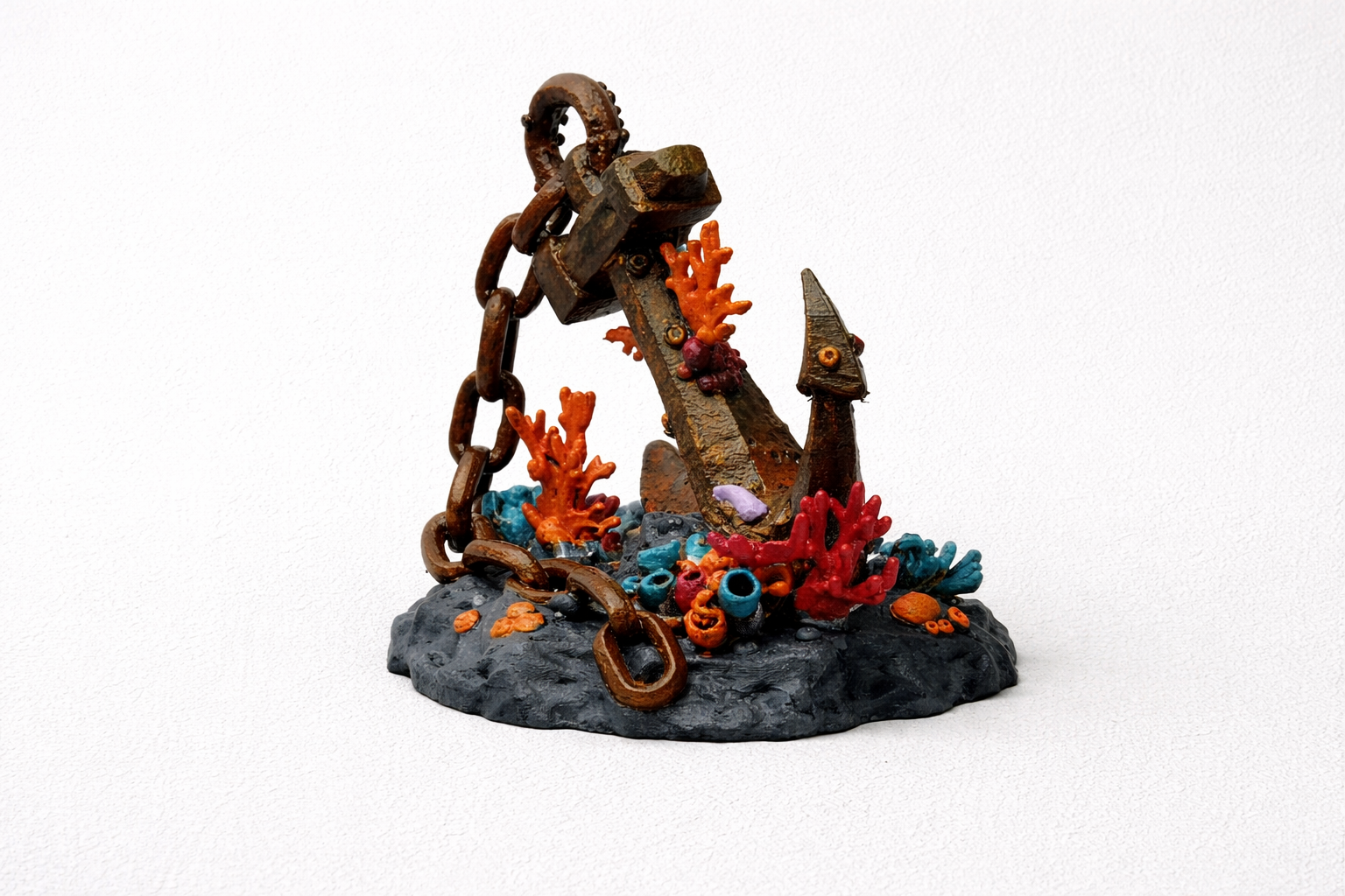 Mini Underwater Anchor Scene – Detailed 3D Printed Display Piece
