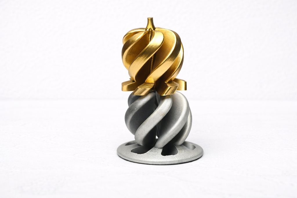 Twisted Spiral Sculptural Stand – 3D Printed Display Piece