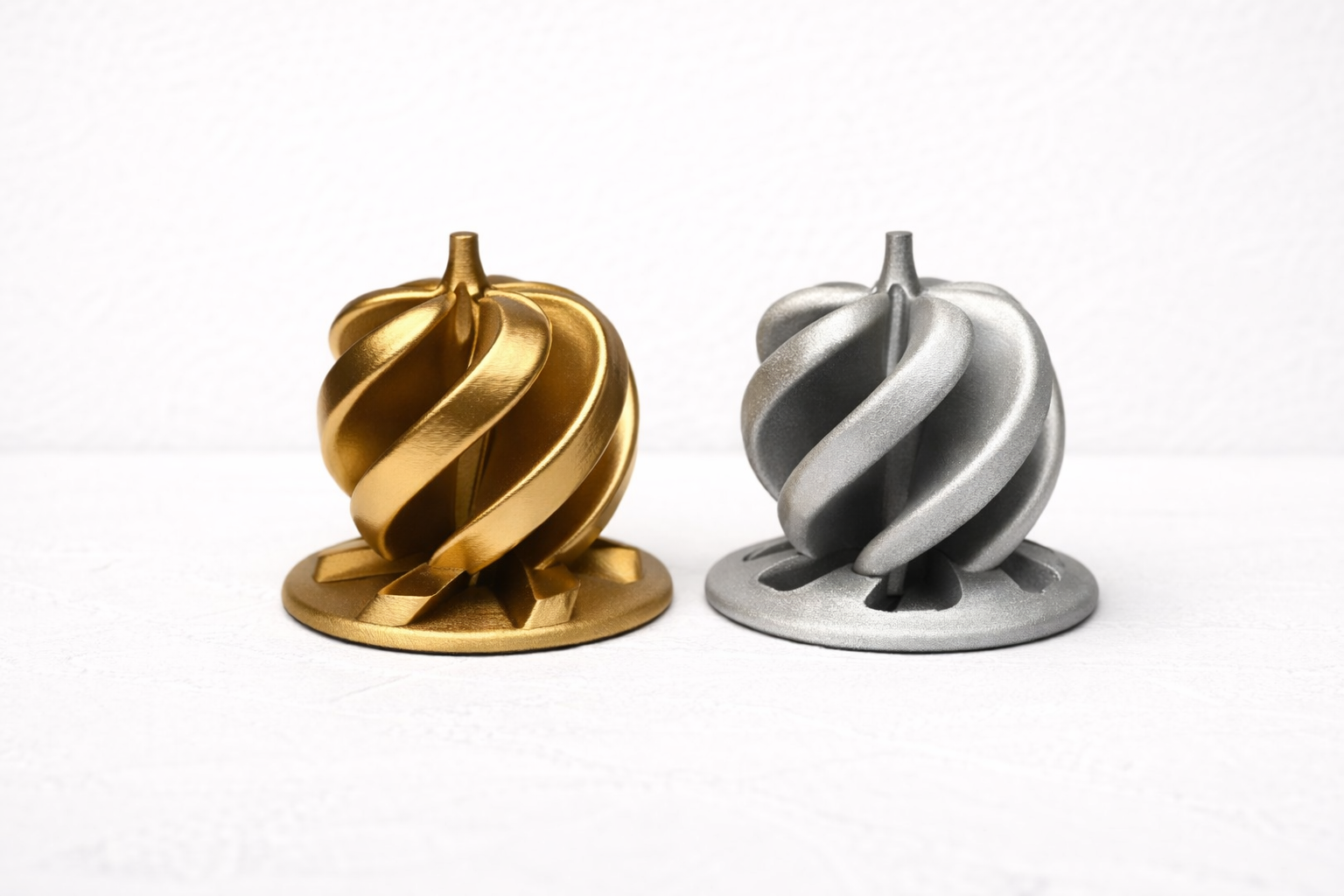 Twisted Spiral Sculptural Stand – 3D Printed Display Piece