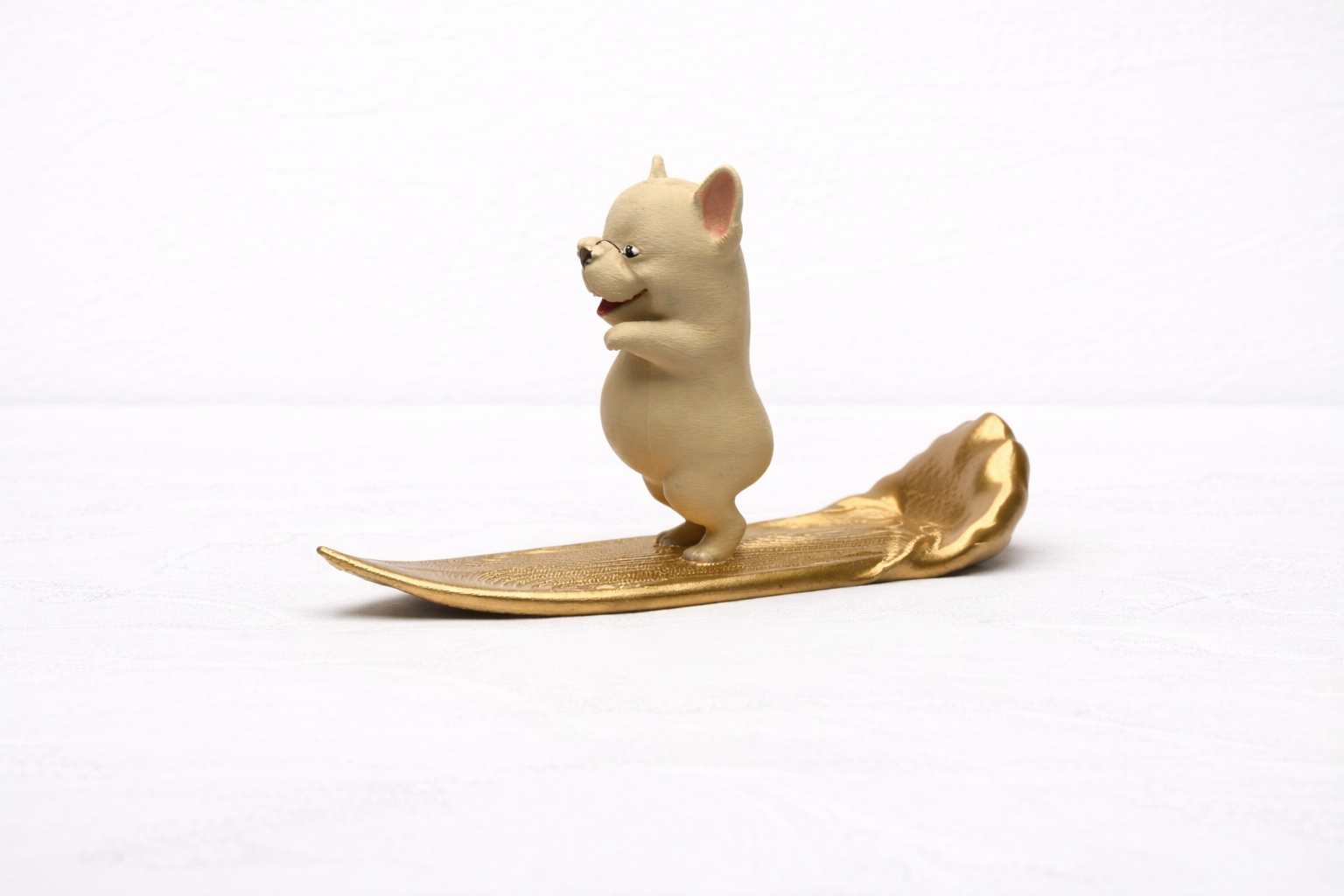 Custom 3D Printed Surfing Dog Figurine