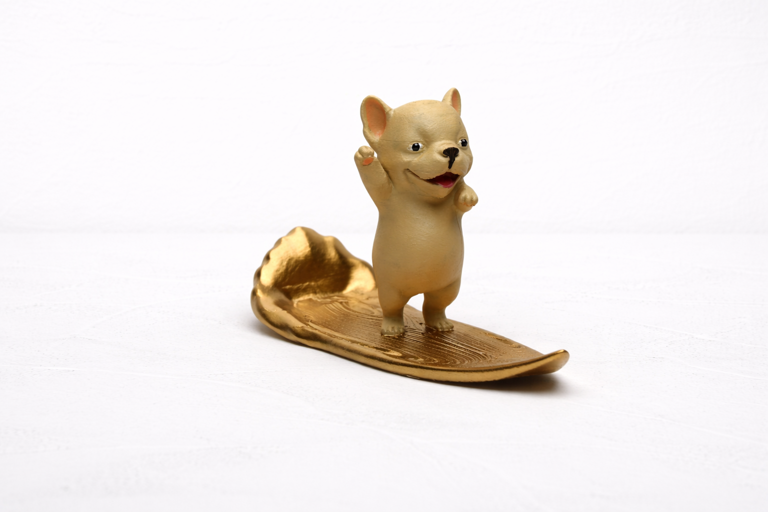 Custom 3D Printed Surfing Dog Figurine