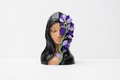Floral Face Sculpt Bust – 3D Printed Art Piece