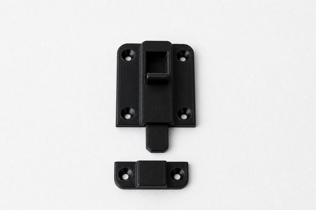 3D Printed Slide Bolt Lock / Latch