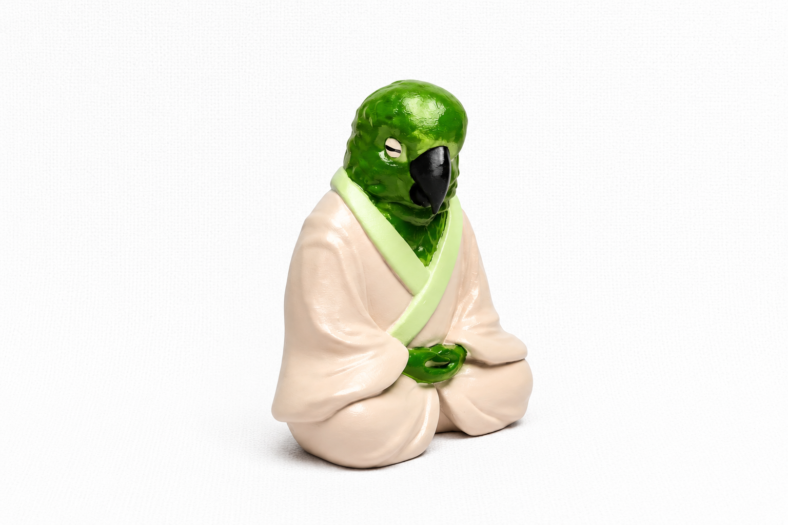 Meditating Parrot Statue | Custom 3D Printed Zen Bird Décor Gift