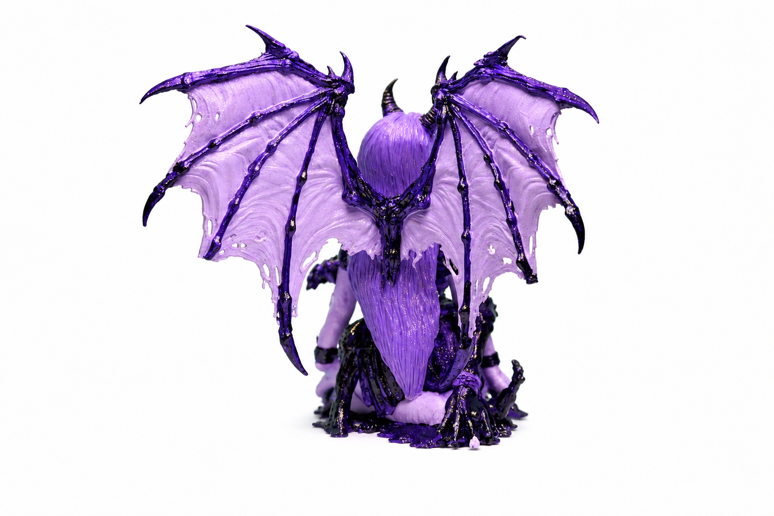 Dark Fantasy Demon Fairy Statue | Handmade Custom 3D Printed Collectible Figure