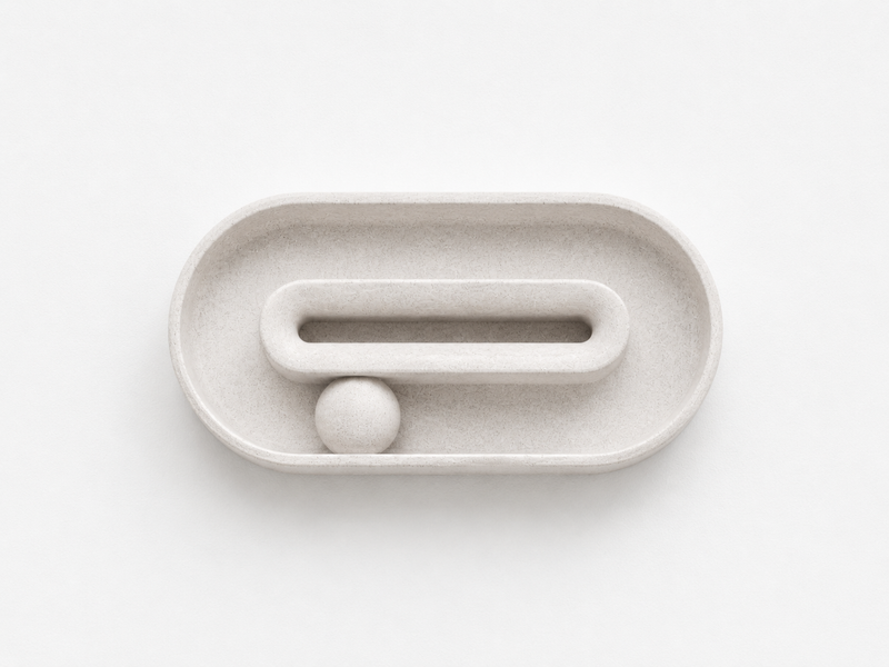 3D printed interactive cat ball track toy with enclosed rolling ball
