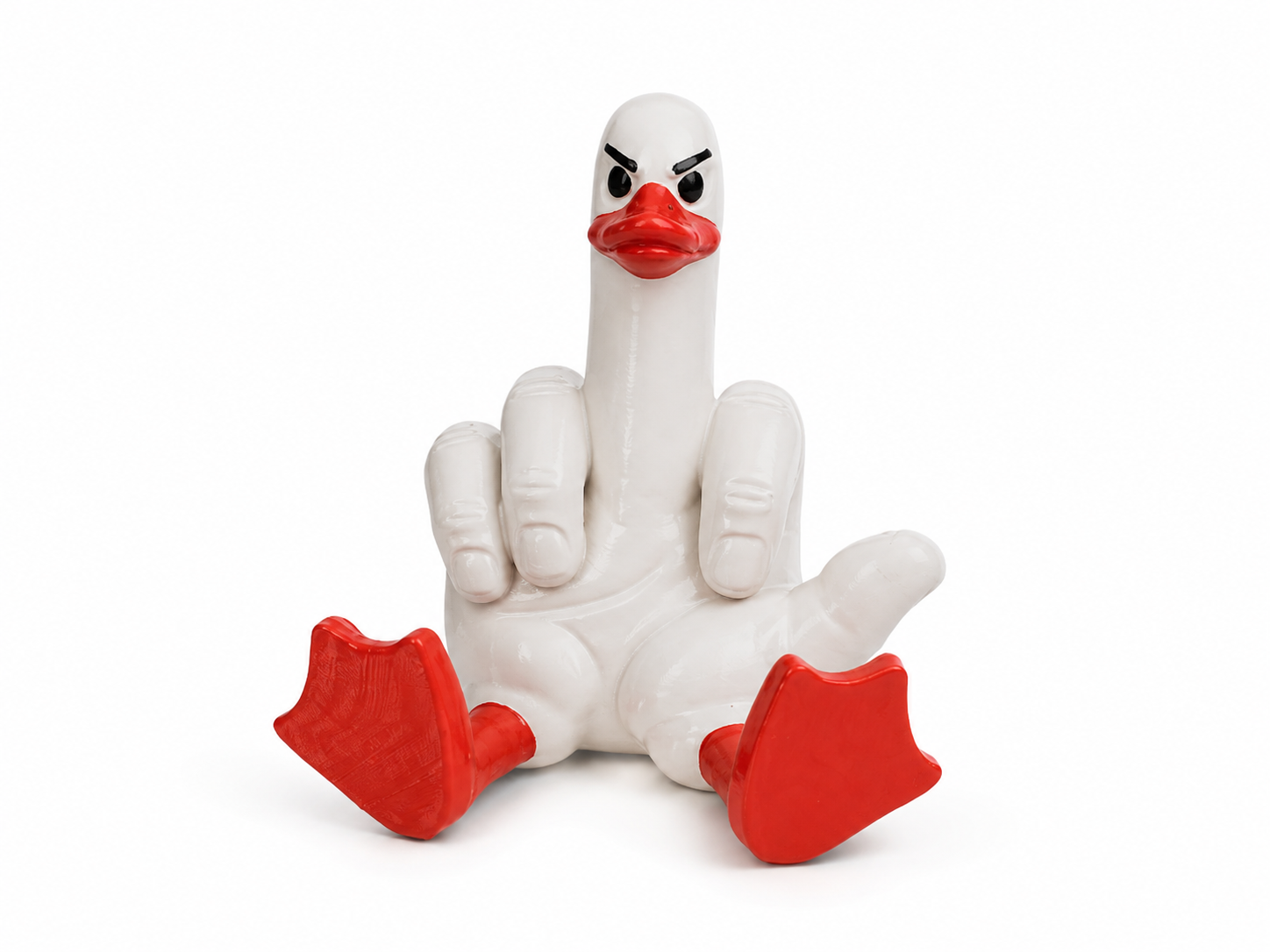 Cheeky Goose Middle Finger Ornament – Handmade 3D Printed Novelty Gift
