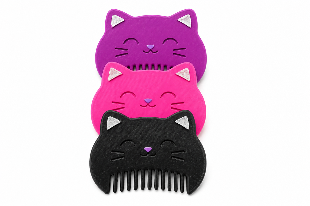 Pack of 3 Cat-Shaped Grooming Brushes – Handmade & Customisable