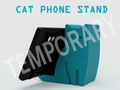 Cat-Shaped Phone Stand – Handmade 3D Printed Desk & Bedside Holder