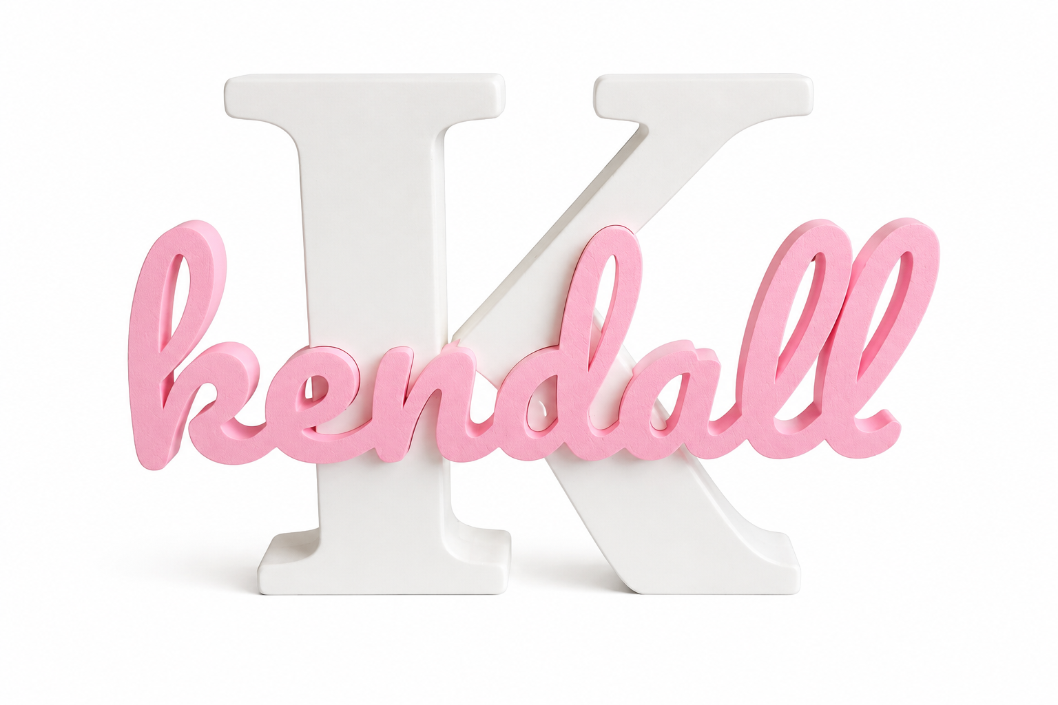 Personalised Initial & Name Sign – Custom Handmade 3D Printed Freestanding Decoration