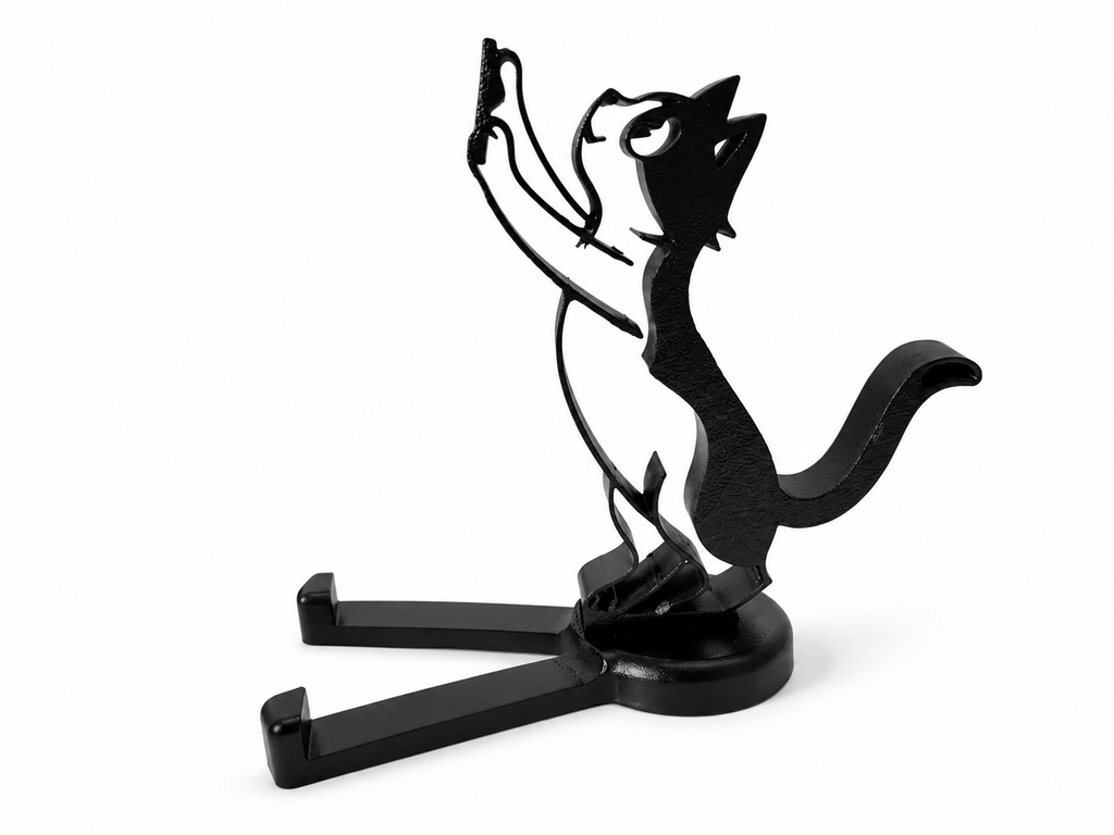 Cat Phone Stand – Handmade 3D Printed Mobile Phone Holder