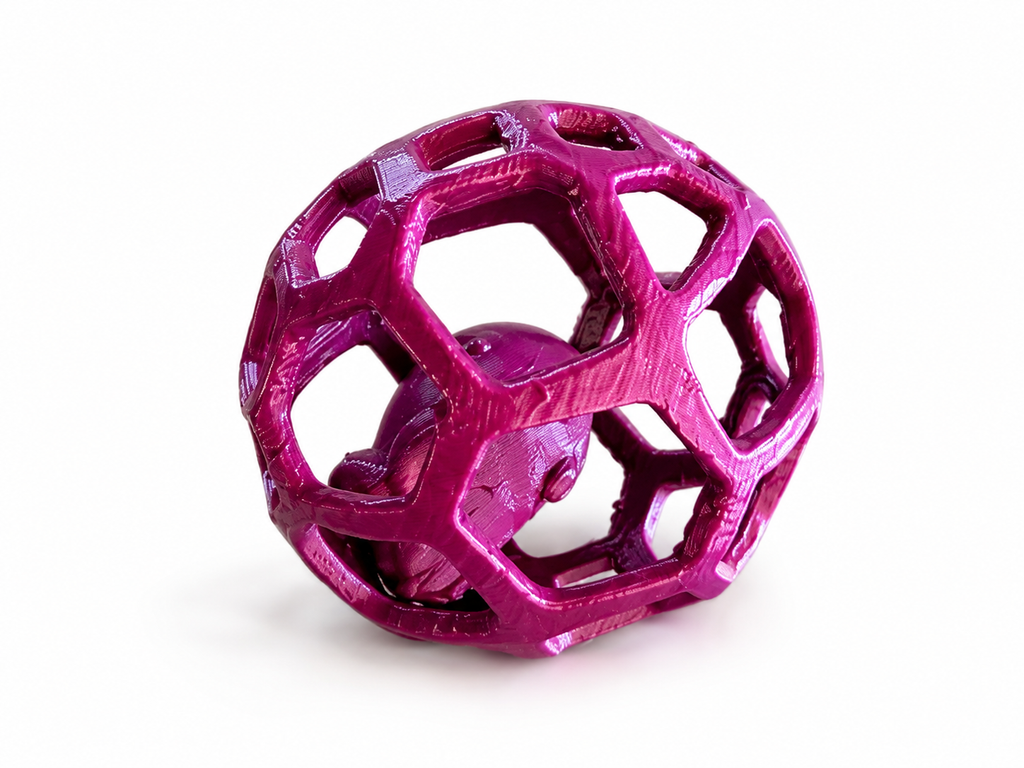 Pack of 2 Interactive Cat Balls – 3D Printed Cat Toys - Custom Colours