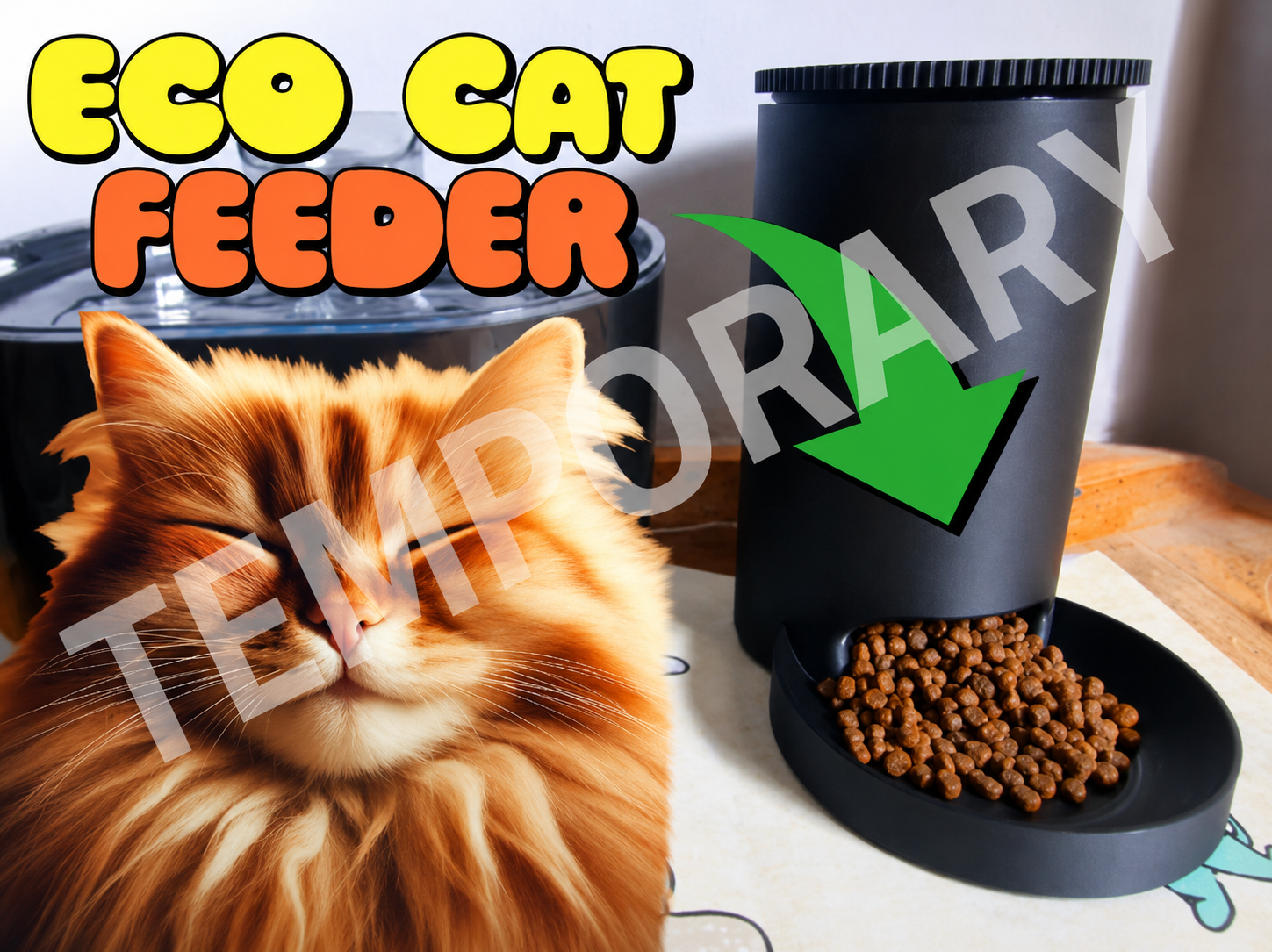 Automatic Gravity Cat Feeder – 3D Printed Self-Dispensing Dry Food Feeder