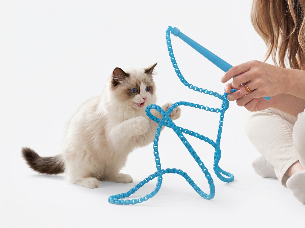 3D Printed Articulated Cat Teaser Wand – Flexible Interactive Cat Toy