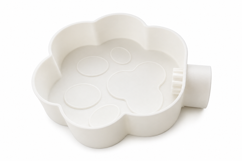 3D printed paw shaped bottle water dispenser for cats