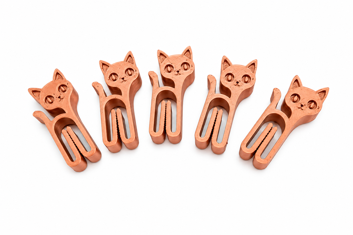 Pack of 10 – 3D Printed Cat Bag Clips | Reusable Food & Storage Clips