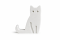 White cat silhouette phone stand