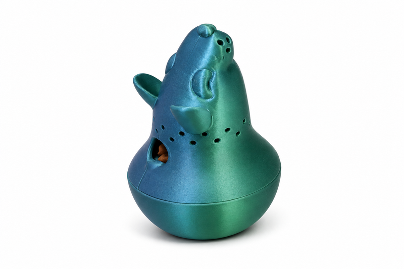 3D printed interactive mouse shaped cat treat holder toy