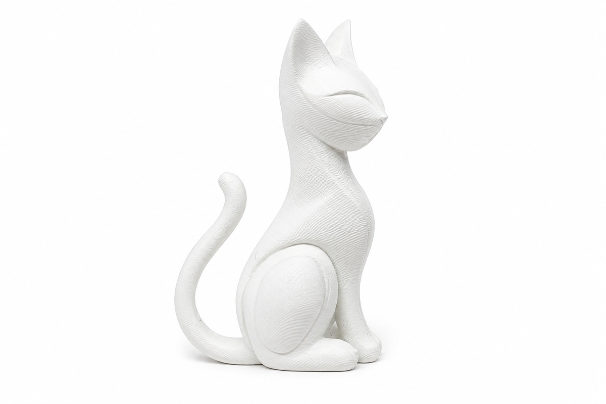 Handmade 3D Printed Cat Figurine – Custom Colour Decorative Ornament