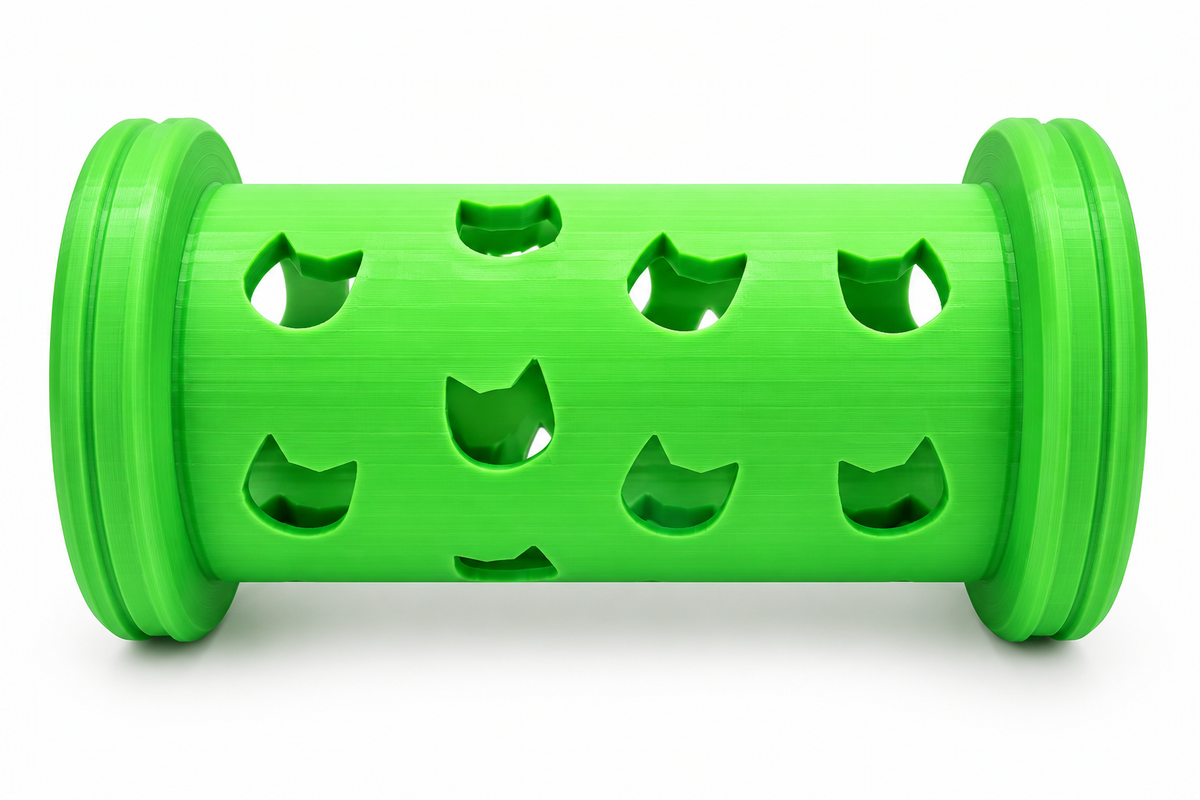 Interactive Cat Treat Roller – 3D Printed Enrichment & Puzzle Toy